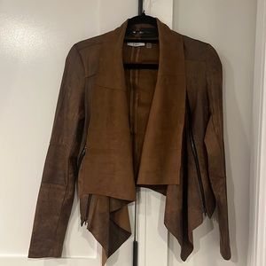 DEX Faux Distressed Suede Unlined Casual Jacket Size XS Like New